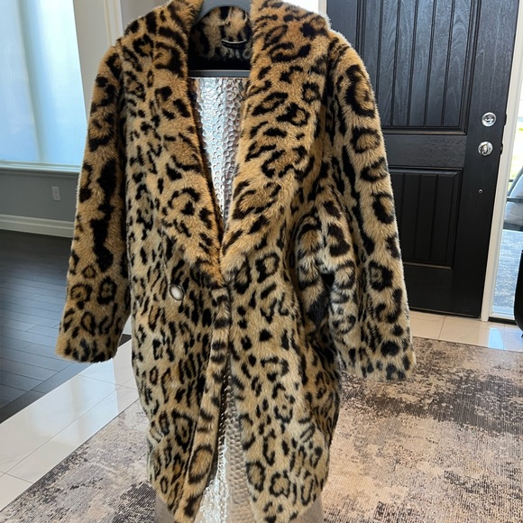 Sexy vintage cat coat size medium faux fur 70s smoking jacket style fall winter - Picture 16 of 16